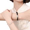 Designer-recommended rose quartz, obsidian, cat's eye stone Pixiu couple's bracelet, fashionable men's and women's gold-swallowing beast bracelet