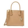 MICHAEL KORS Mercer solid color simple logo cowhide lock accordion bag shoulder crossbody bag women's camel