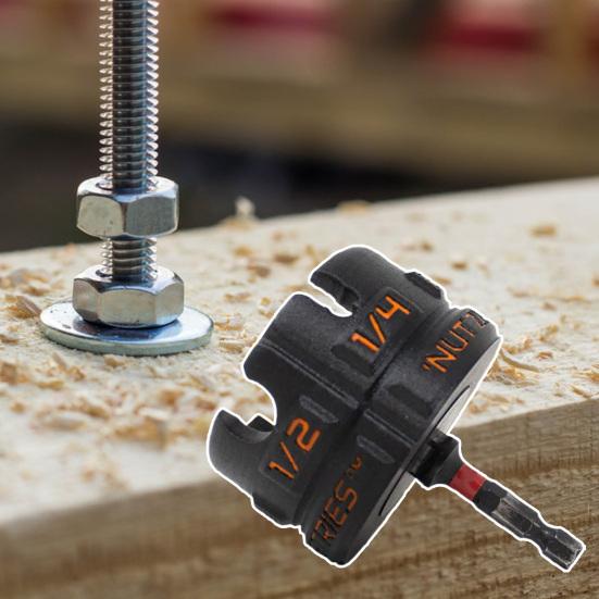 1/2Pcs Threaded Rod Nut Fastener Tool Durable Construction Widely Used Universal Ergonomic Nut Fastening Device Drill Attachment