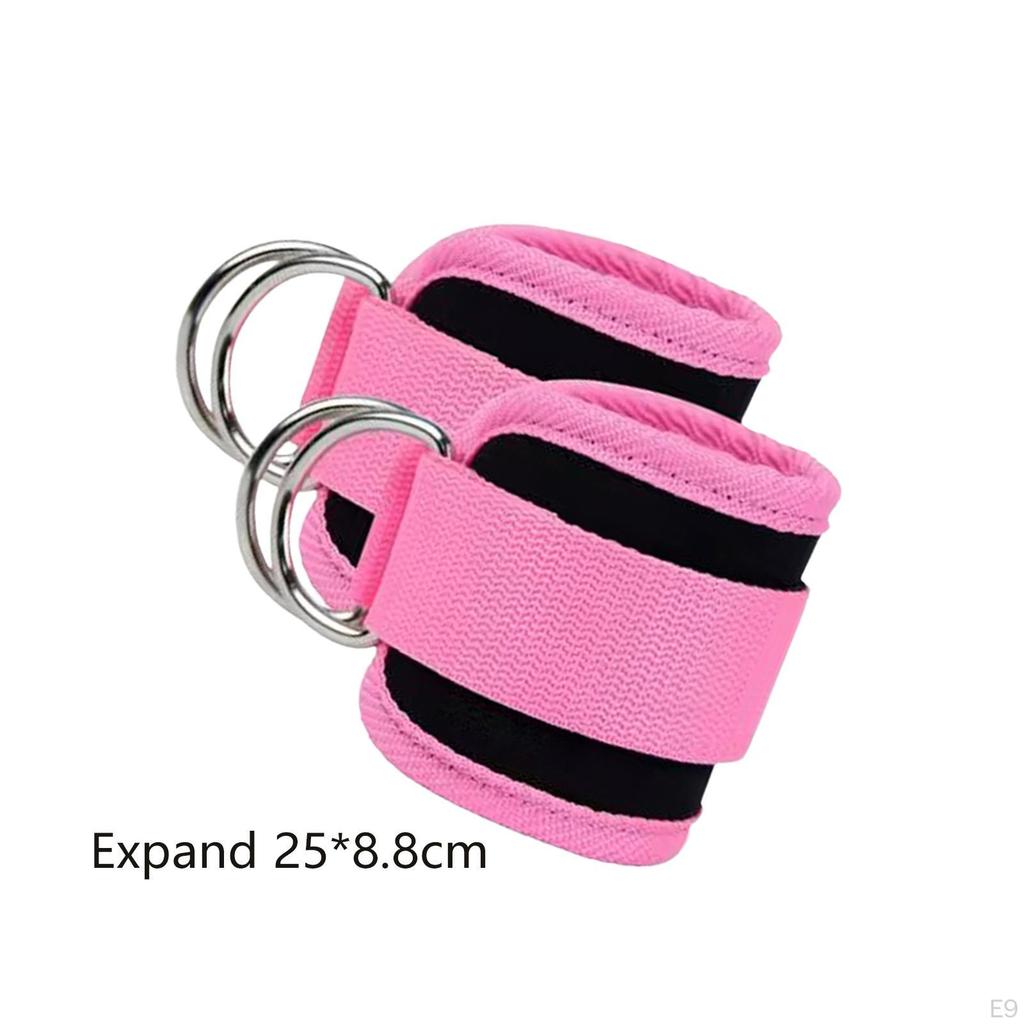 1 Pair Ankle Strap for Cable Machines, Gym Workout Kickback Cuffs, Leg Glute Attachment Straps