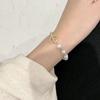 Japan and South Korea Simple Imitation Pearl Splicing Bracelet Asymmetrical Fashion Bracelet Internet Celebrity Ins Style Bracelet Women's Bracelet