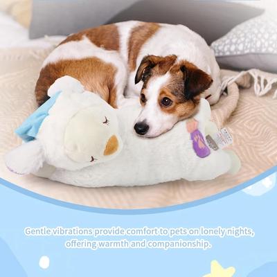 PETFULED Puppy Essentials Heartbeat Soothing Toys, Lamb Dog Toys, Pet Chew Toys, Heartbeat Puppy for Dog, Anxiety Relief for Dog