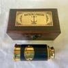 15.24 cm Leather Tubby Telescope in a Wooden Box