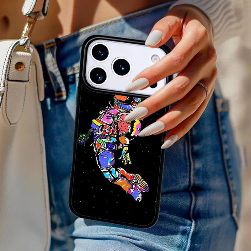 Rejoice Astronaut Phone Case For iPhone 17 Air 14 15 13 12 Max Cover For Apple 16e 11 Pro Max Plus Coque
