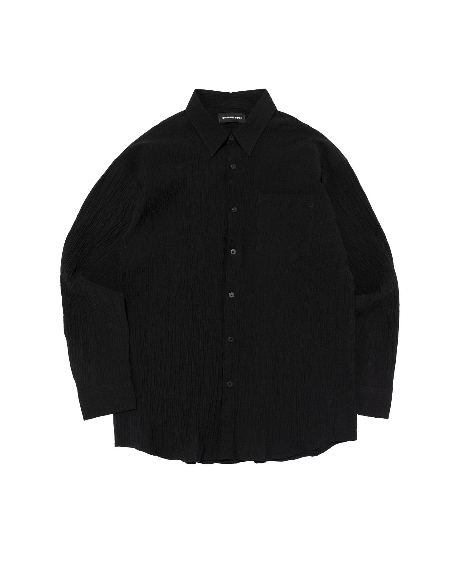 Ader Fits Summer Wrinkle Shirt (Black) Free