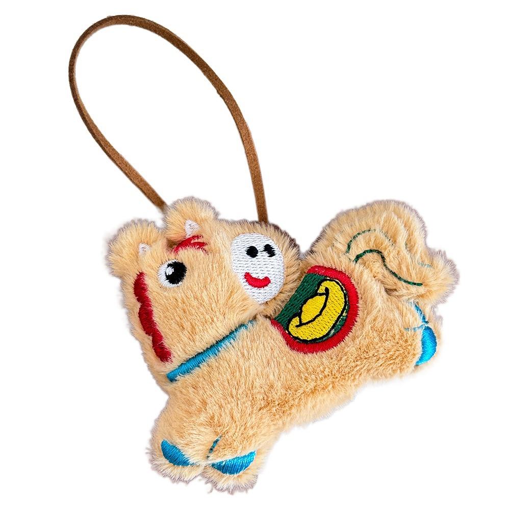 Cartoon Pony Dolls Good Luck Plush Horse Keychain Ins Horse Year Pendant  New Year Gift