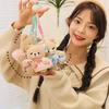13Cm Sweet Cute Plush Bear Trinkets Rabbit Key Ring Fashion Jewelry Keychain Bag Pendant Birthday Gift Bag Decor