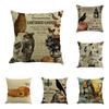 Happy Pillow Halloween Cases Linen Sofa Bedroom Office Cushion Cover Home Decor