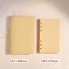 A6  Soft Pu Binder PU Clip-on Notebook Leather Loose Leaf Notebook Cover with Craft Line Notebooks Journal Stationery