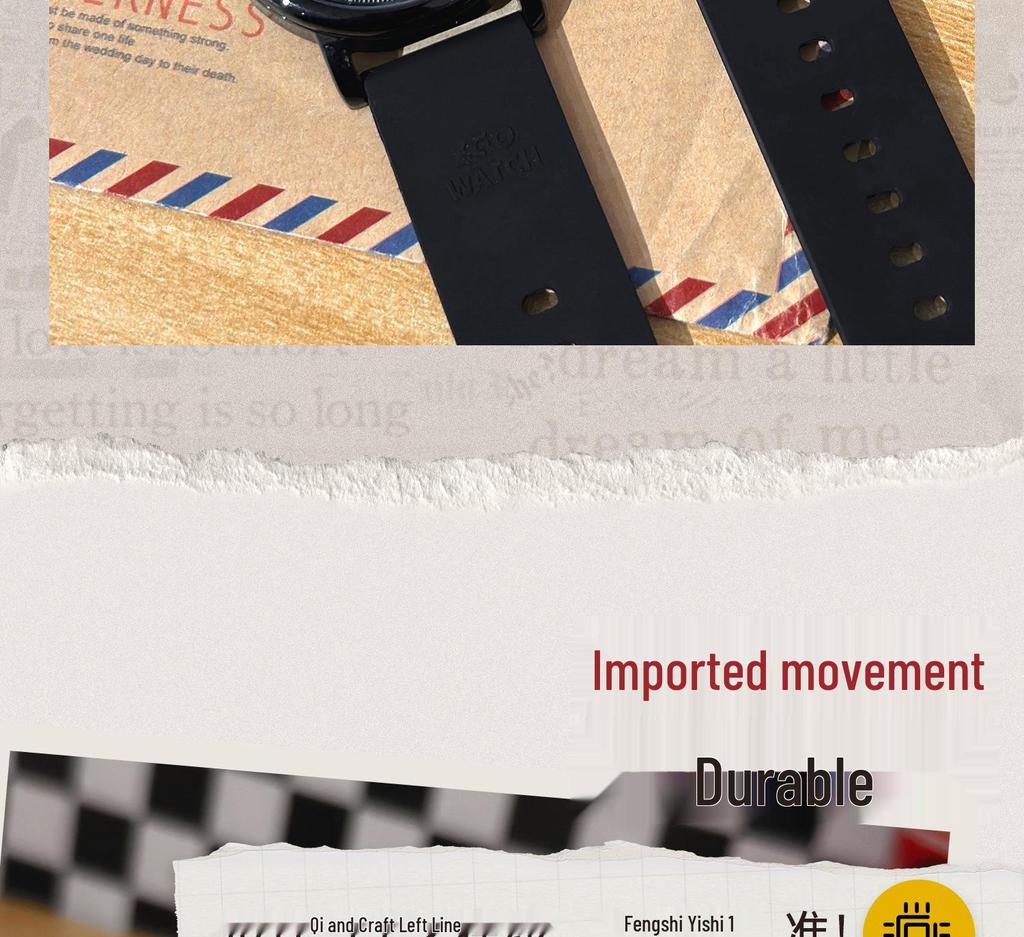 Genuine Hong Kong Silent Exam Quartz Watch - Men's Model for Junior & Senior High School Students