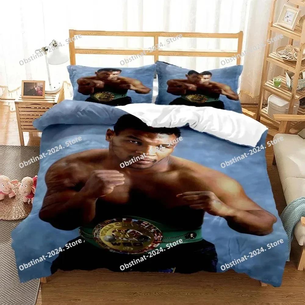 Mike Tyson Boxing Champion Bedding Set Printed Bed Set With Pillowcase Bed Duvet Cover Soft Single Double Queen Super King Size