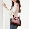 Crocodile pattern glossy handbag women's shoulder messenger bag