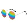 Round Sunglasses Men Women Anti-Reflective Lens Metal Frame Circle Sun Glasses