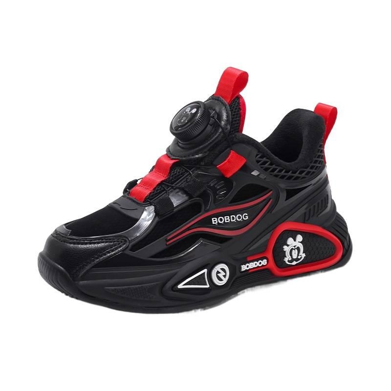 Babu bean boys shoes two cotton shoes girls shoes 2025 winter velvet cotton shoes running shoes classmates children's sports shoes