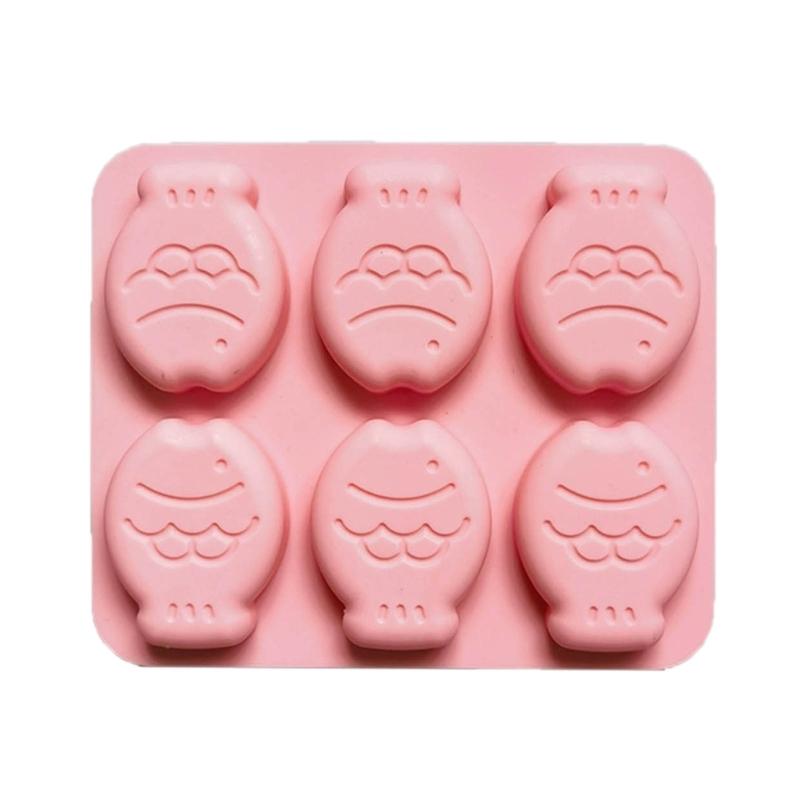 

Baking Molds Fondant Molds Silicone Candy Molds Fish Shape Baking Supplies Dessert Decorating Tool for DIY and Crafts розовый