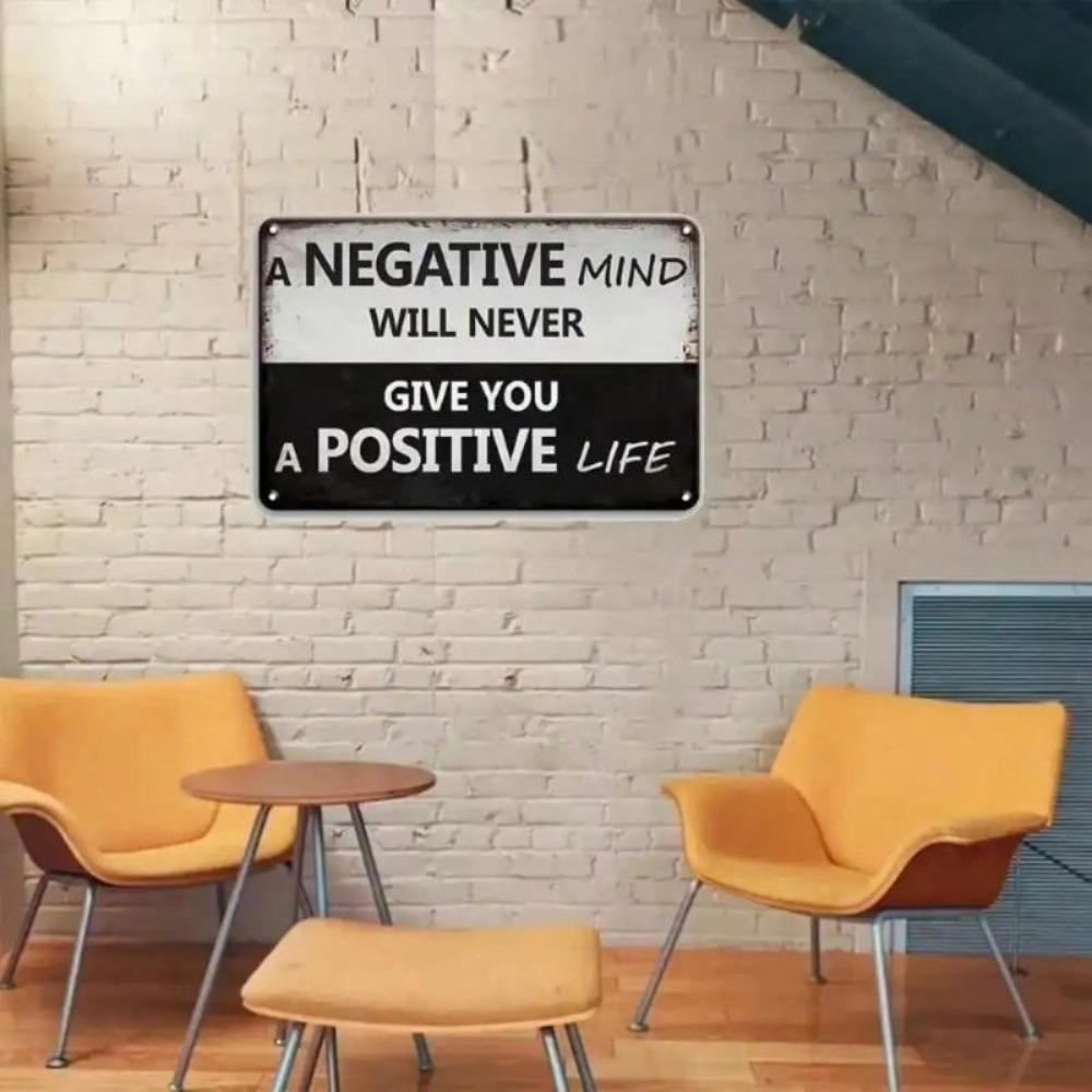 Metal Wall Art Motivational Quote Sign Home Office Decor Living Room Bedroom
