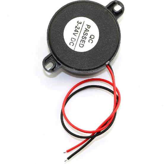 2-Pack DC 3-24V 85 dB Active Piezo Buzzer Piezoelectric Sound Beeper Continous Sound Car Accessries Black