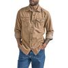 Men's Summer Solid Color Lapel Long Sleeved Shirt Men's Casual Fashion Long Sleeved Shirt