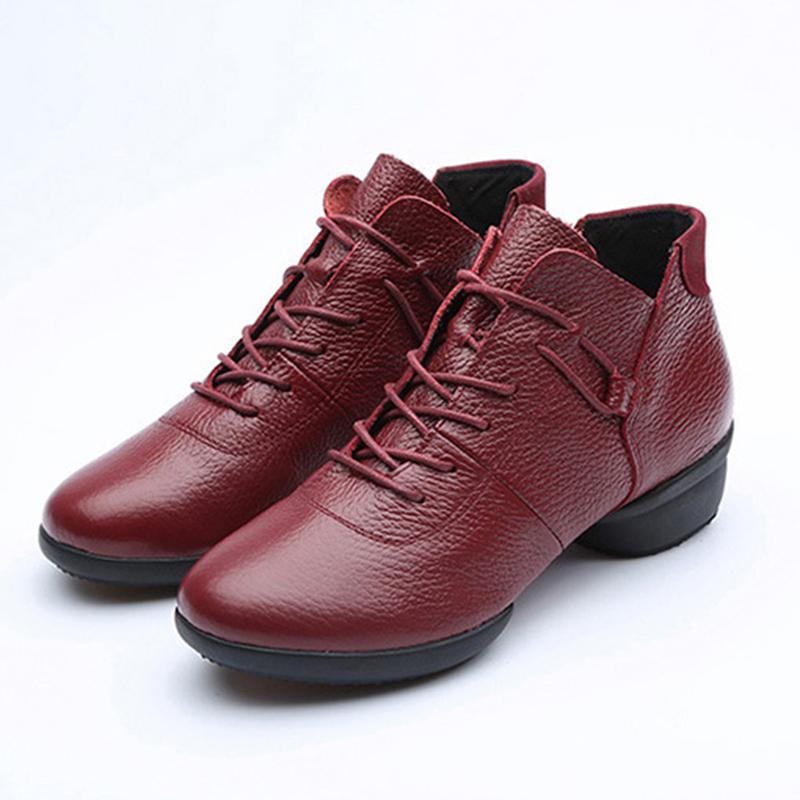 Genuine Leather Female Dance Shoes Women Modern Dance Shoes Girl Jazz Shoes Soft Sole Four Seasons Ladies' Latin Shoes