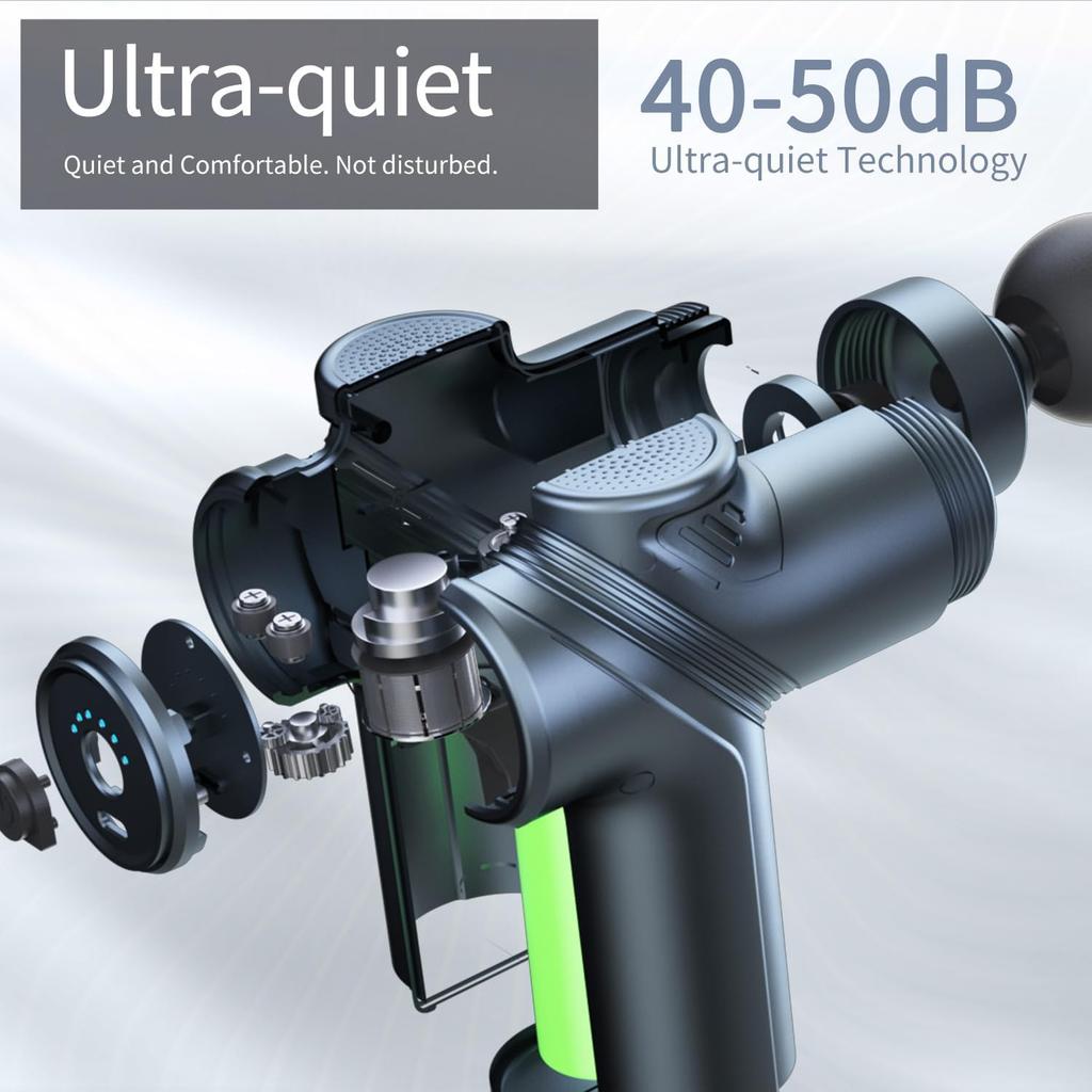 Massage Gun Deep Tissue Silent Motor And Portable Massage Gun With 4 Interchangeable Heads For Deep Muscle Relief And Relaxation Relax Gift