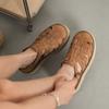 French Retro Thick-soled Roman Sandals Women's Summer Fashion with Openwork Toe Caps and Height-increasing Shoes