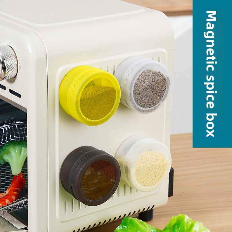New Creative Wall-mounted Magnetic Spice Box for Kitchen Multi-purpose Seasoning Organizer