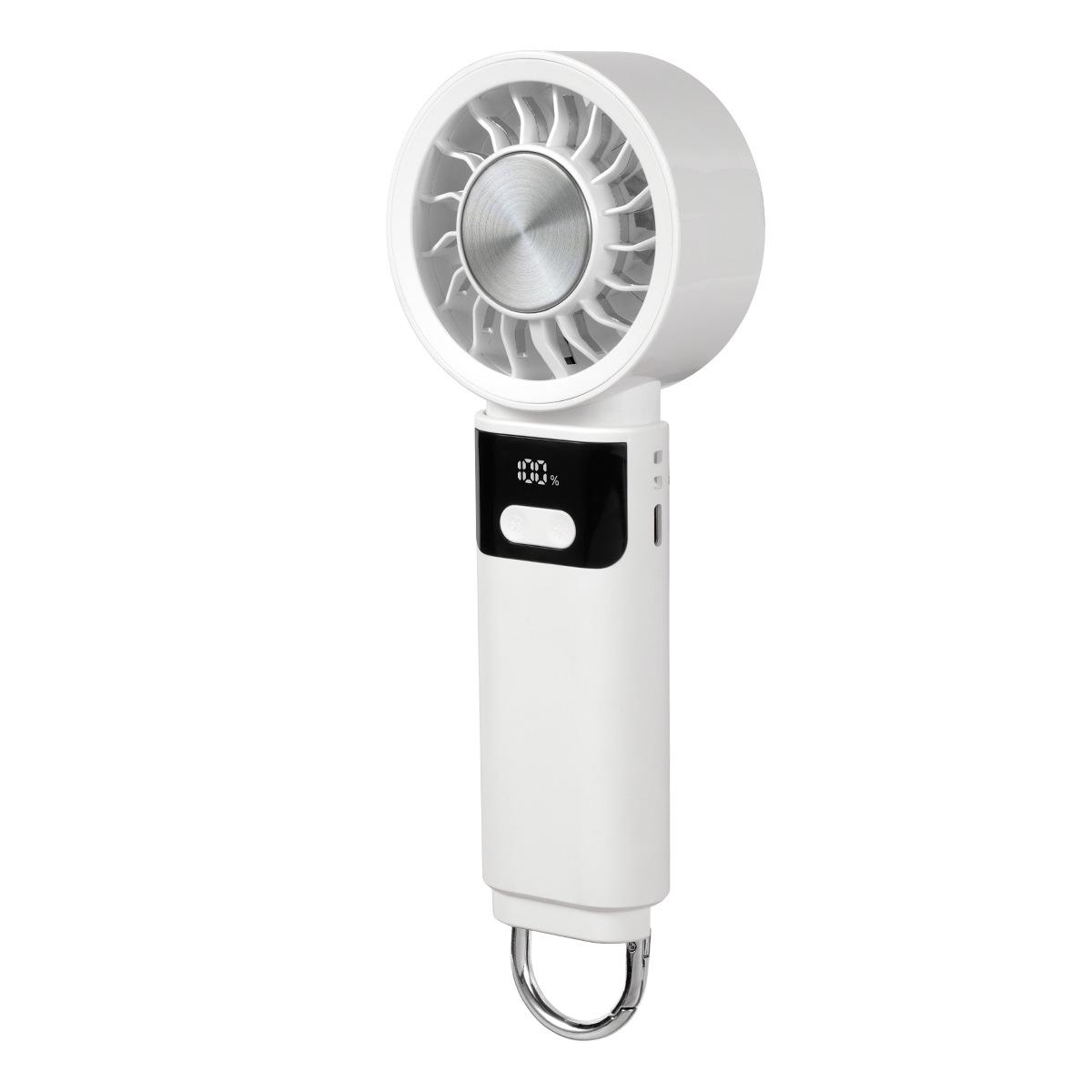 

2026 Stepless Five-Speed Portable Fan with Digital Display & USB Charging 200*70*32 mm белый