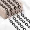 1Meter Stainless Steel Black Plating Cuban Necklaces Chain 10x14mm Oval Link Chains for DIY Bracelets Jewelry Making Bags Chains