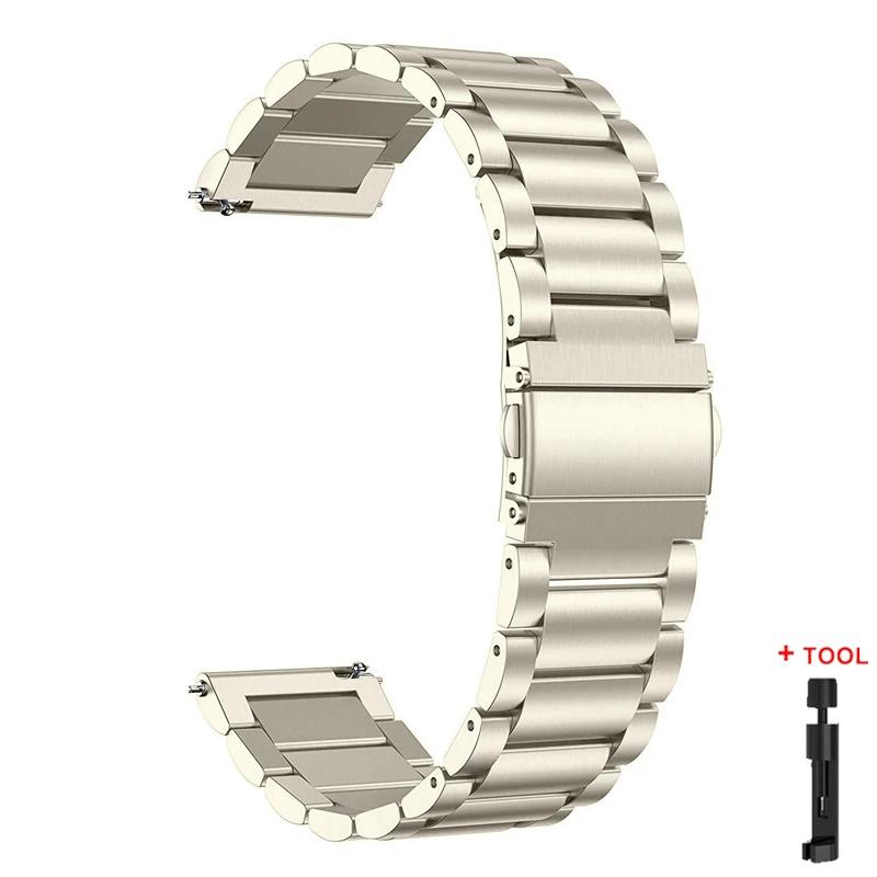 22mm 20mm Strap for Samsung Galaxy 7 6 5 4 40/44mm 6Classic Gear S3 Active2 Stainless Steel Bracelet for Huawei GT3 4Pro Amazfit