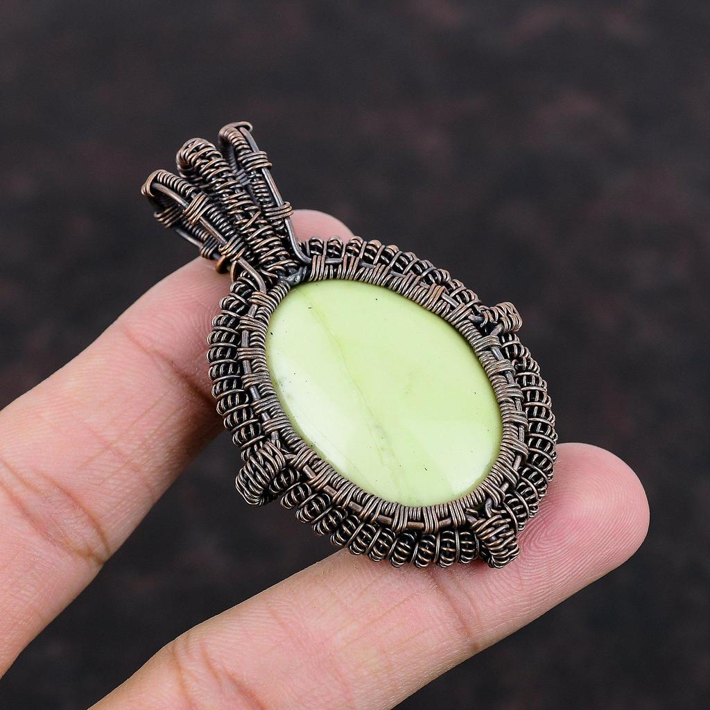 Pandantiv Serpentină Pandantiv Înfășurat în Sârmă de Cupru Bijuterii Serpentină Pandantiv Făcut Manual Bijuterii din Cupru Cadou Pentru Ea Pandantiv cu Piatră Prețioasă de Calitate Superioară