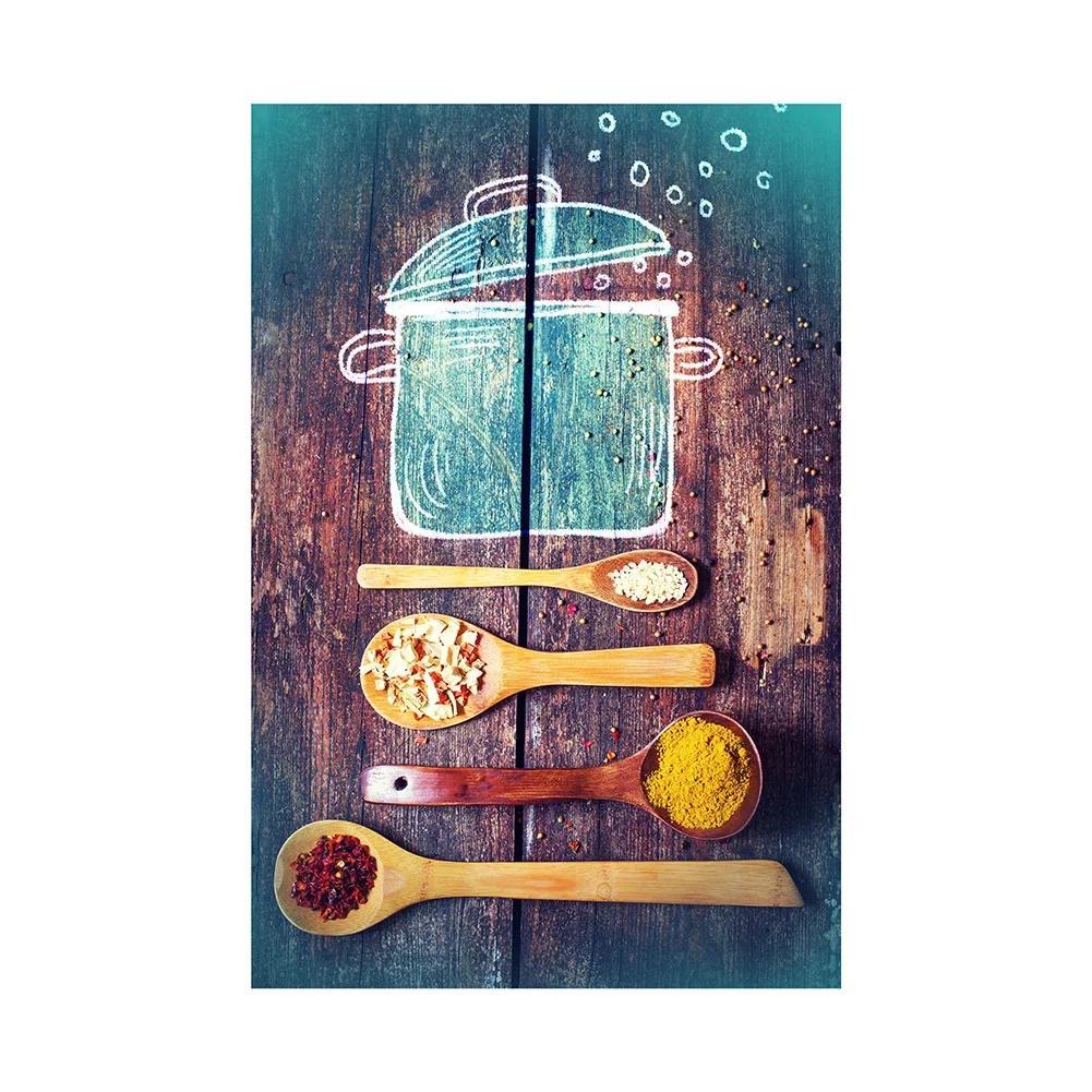 Kitchen Posters Grains Spices Spoon Peppers Canvas Painting Wall Art Modern Food Picture Restaurant Decor Nordic Home Decoration