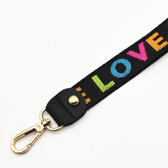 Wrist Bag Handle Detachable Soft Texture Wear-resistant Webbing Short Replacement Bag Part Golden Buckle Shoulder Bag