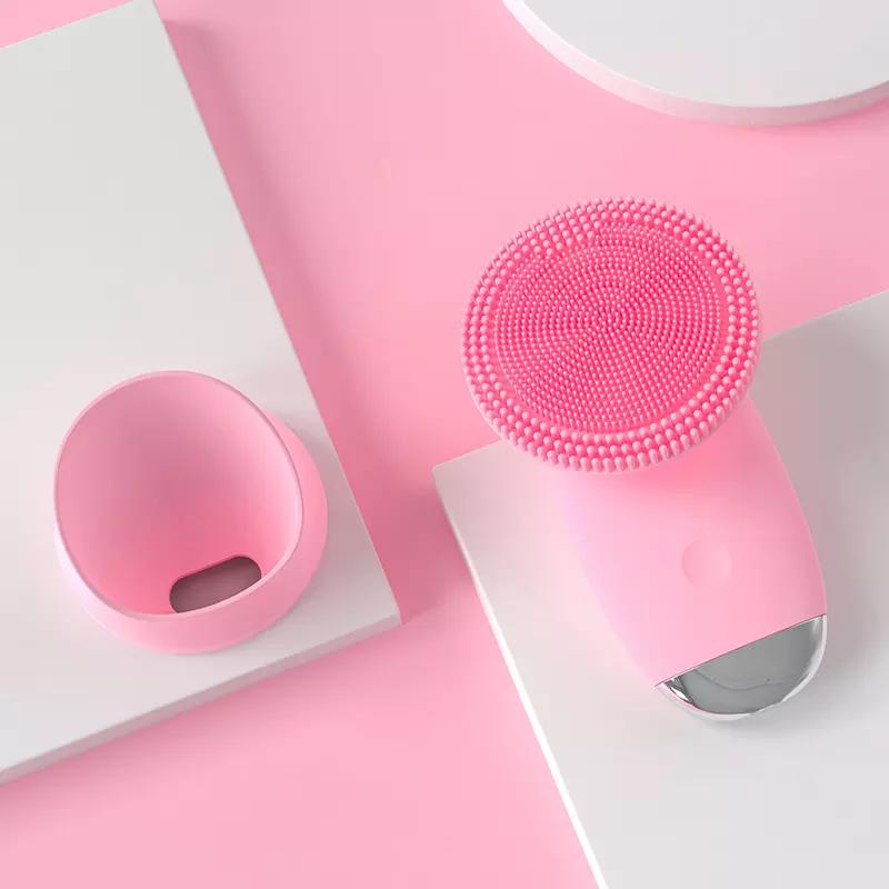 Deep Cleaning Exfoliating Vibrating Silicone Facial Skin Cleansing Brush for Makeup Remover