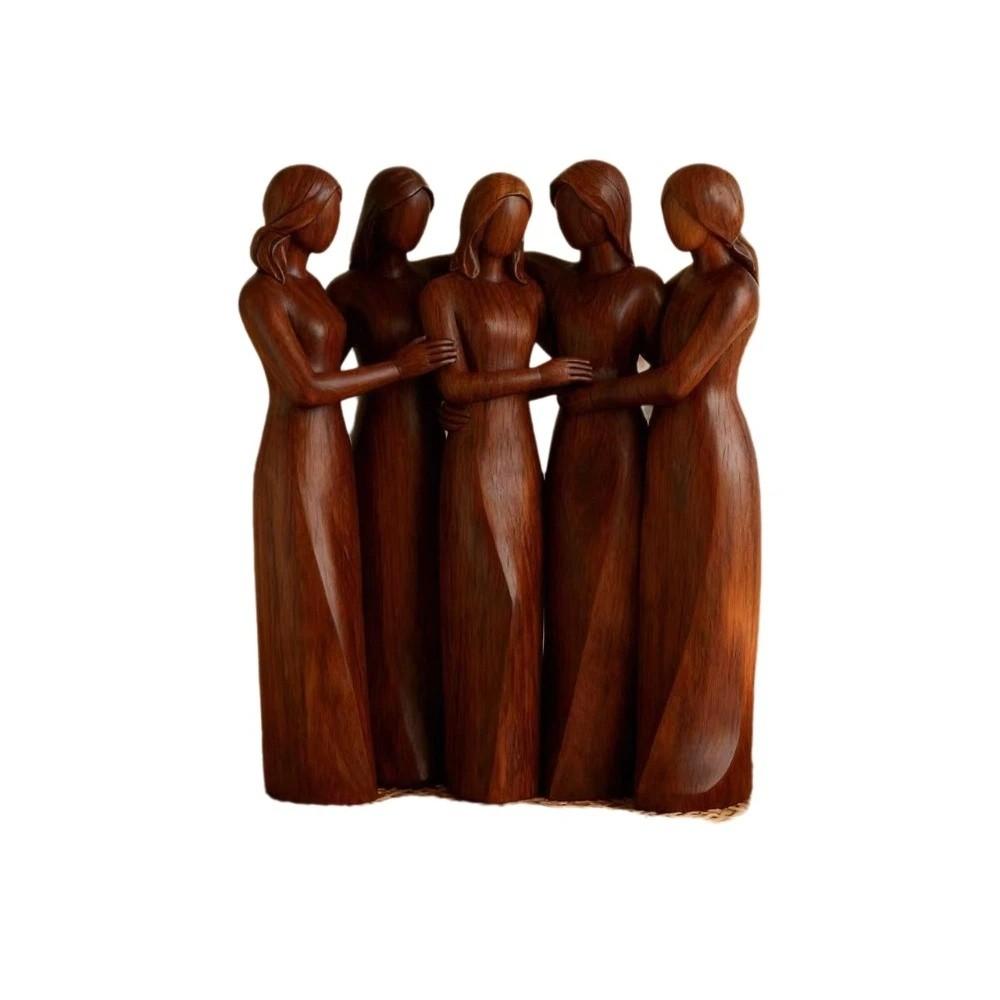 Resin Sisters Figurine Realistic Desktop Decorations Perfect Harmony Friendship Sculpture Office