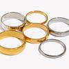 Size 5-10 Waterproof Stainless Steel Ring Gold Plated Silver Color 2mm 4mm 6mm Basics Rings For Men Women Stackable Rings