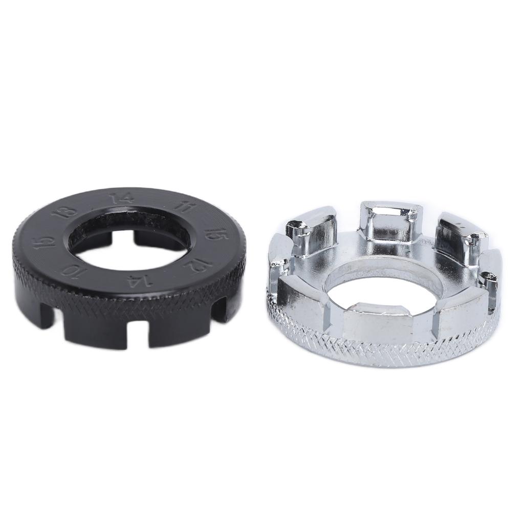 2Pcs Bicycle Spoke Wrenches 8 Cut Open Portable Pocket Bike Rim Adjustment Correct Tools