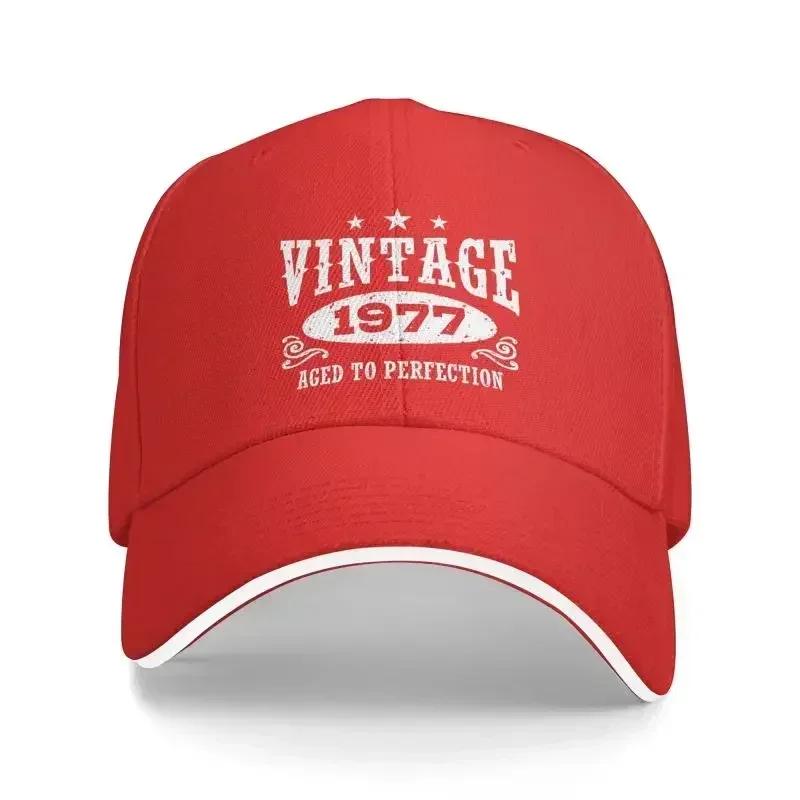 

Personalized Vintage 1977 Baseball Cap Women Unisex Breathable 45 Years Old 45rd Birthday Gift Dad Hat Sports Adjustable& 8Y