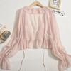 Abbigliamento Protettivo dal Sole per Donne in Estate, Cardigan Leggero e Traspirante, Camicia in Chiffon con Gonna a Canotta, Piccolo Coprispalle per Donne