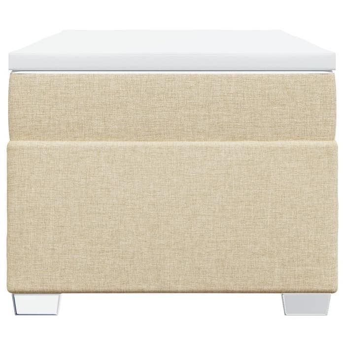 Maison Exclusive - Sommier à lattes de lit et matelas Crème 90x190 cm Tissu