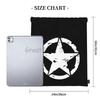 Custom Military Tactical Skull Star Drawstring Backpack Bags Women Men Lightweight Gym Sports Sackpack Sacks for Training