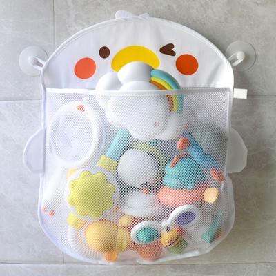 Toy Storage Bag See-through Mesh Cartoon Animal Print Large Capacity Great Suction Quick