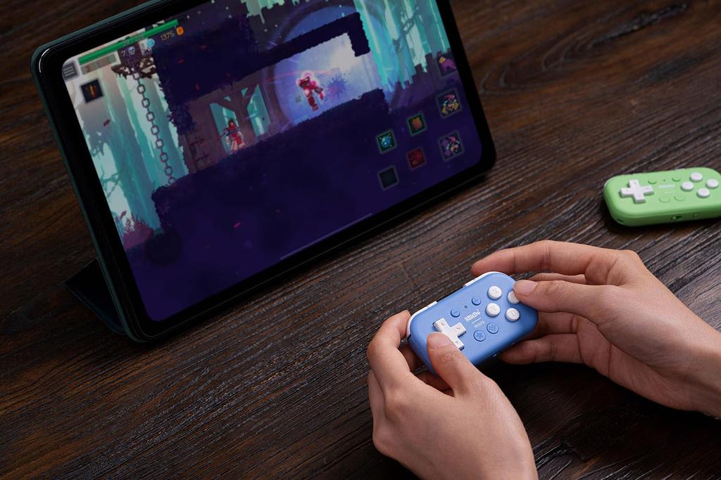 8BitDo Micro Bluetooth gamepad kapesní mini ovladač pro Switch, Android, Raspberry Pi, podporuje režim klávesnice (Modrý)