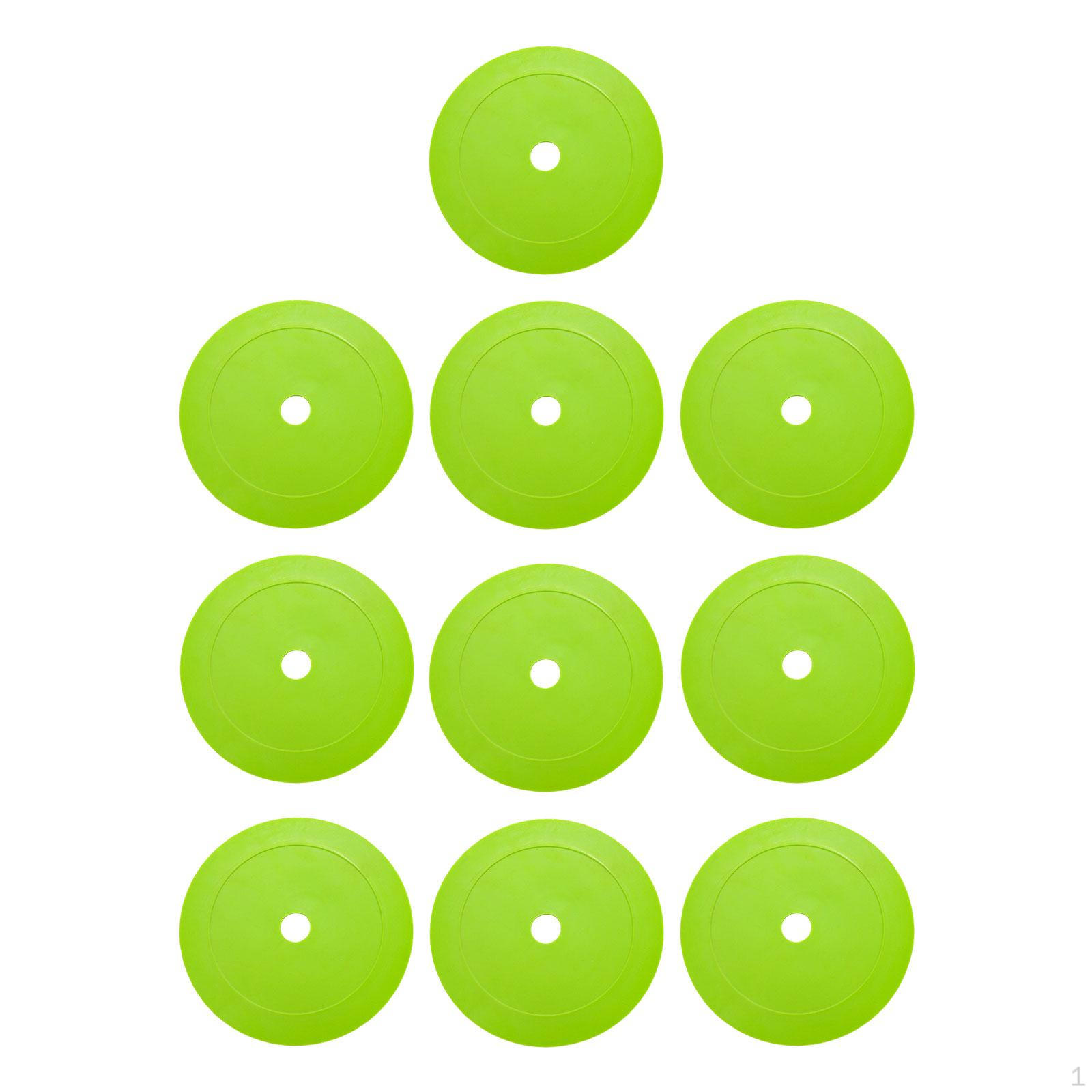 

10 Нековзких Гумових Конусних Плоских Маркерів, Дисків для Футбольного Поля, Тренування Спритності Та зелений