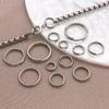 Stainless Steel Colorfast Double Layer Open Ring Connector for DIY Jewelry