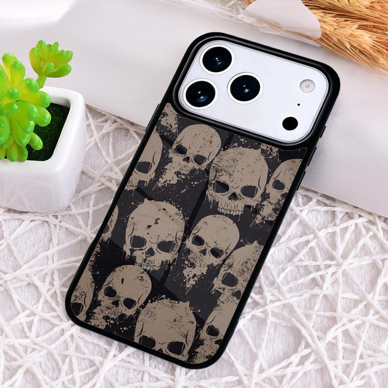 Horror Skull Gothic Phone Case for iPhone 17 Air 16 15 11 12 14 13 Pro Max Shockproof Cover
