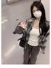 Korean Style Plaid Turn-Down Collar Long Sleeve Women's Shirt - Spring/Summer Casual Loose Mid-Length Sun Protection Top