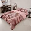 3Pcs Cute Cartoon Sleeping Rabbit Printed Down Duvet Cover Set, Multi Size Bedroom Bedding Decoration, Machine Washable