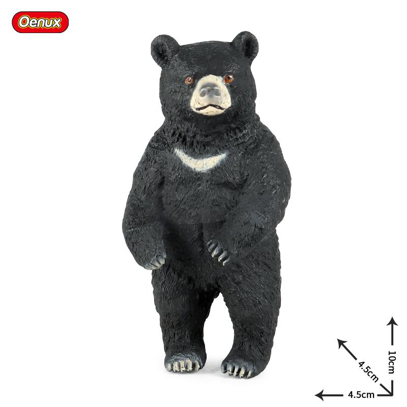 Oenux Simulation Wild Figurines Black Bear Wombat Raccoon Model Action Figures Forest Animals Toy Home Decoration Kids Education