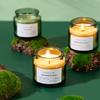 Eco-Friendly Green Glass Soy Wax Scented Candles with Wood Stopper – Ideal Creative Fragrance Souvenirs