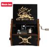 In Stock 58 Styles Anime Music Box Antique Carved Wooden Hand Crank Music Box Figure Christmas Birthday Gift-